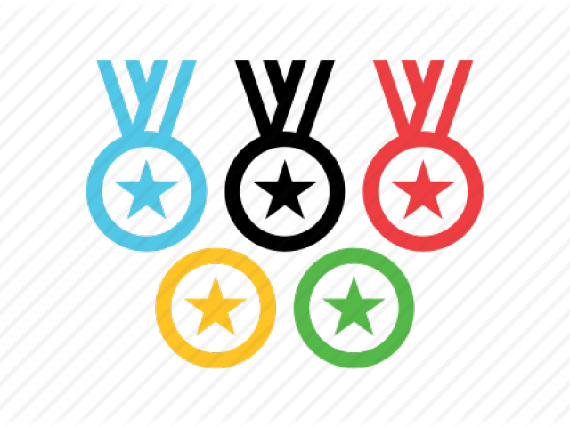 Stylized Olympic Ringswith Stars PNG Image