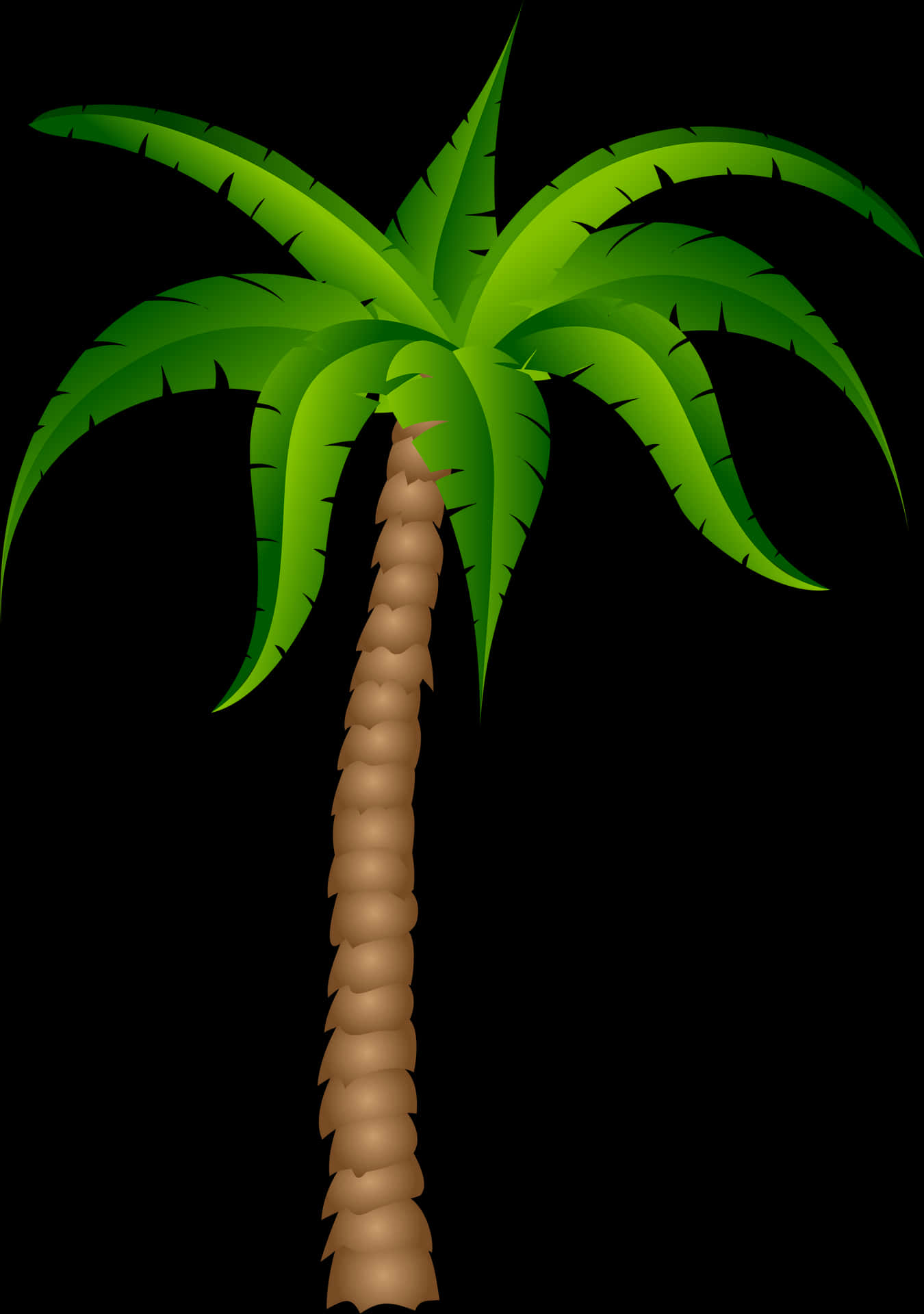 Stylized Palm Tree Graphic PNG Image