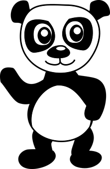 Stylized Panda Face Illusion PNG Image