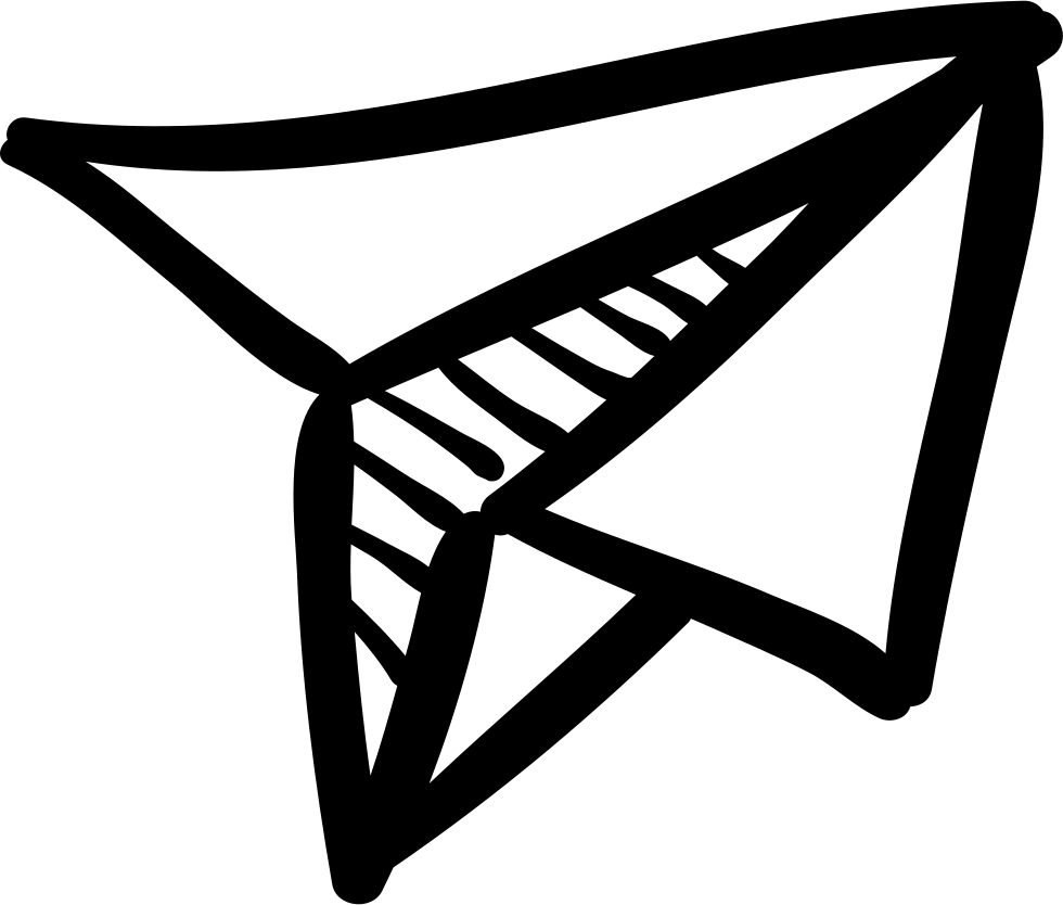 Stylized Paper Plane Graphic PNG Image