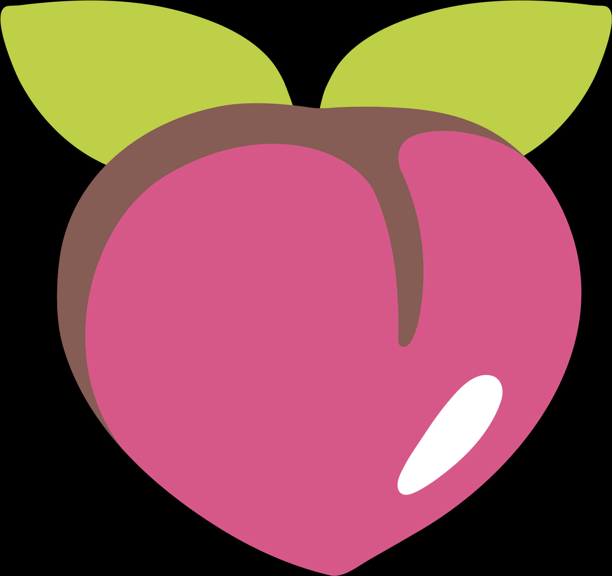 Stylized Peach Graphic PNG Image