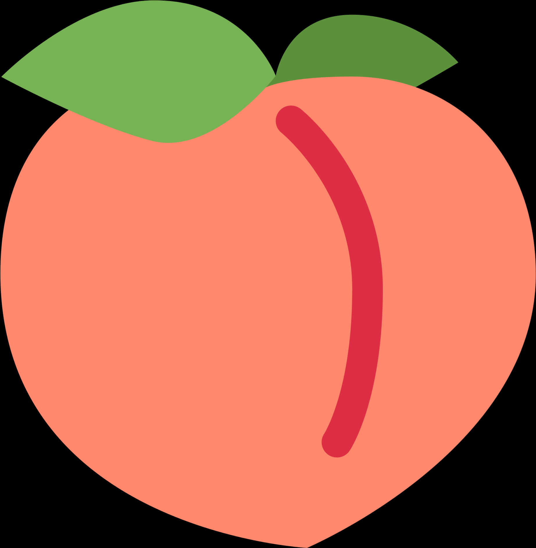 Stylized Peach Graphic PNG Image