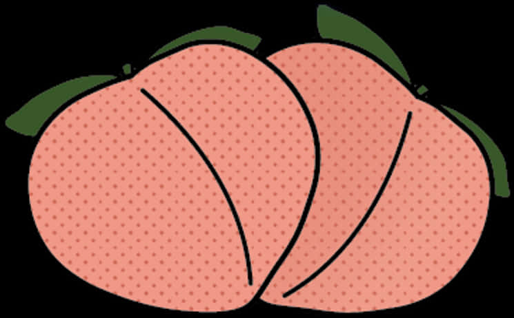 Stylized Peach Illustration PNG Image