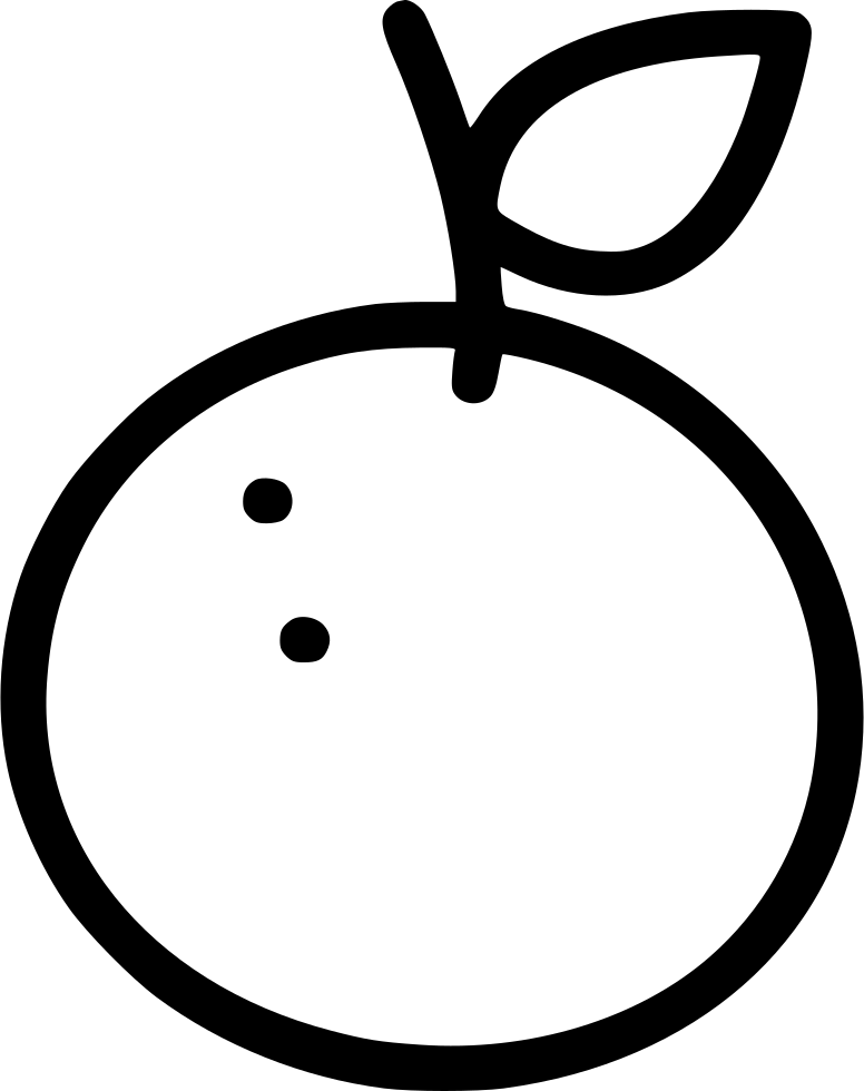 Stylized Peach Outline PNG Image