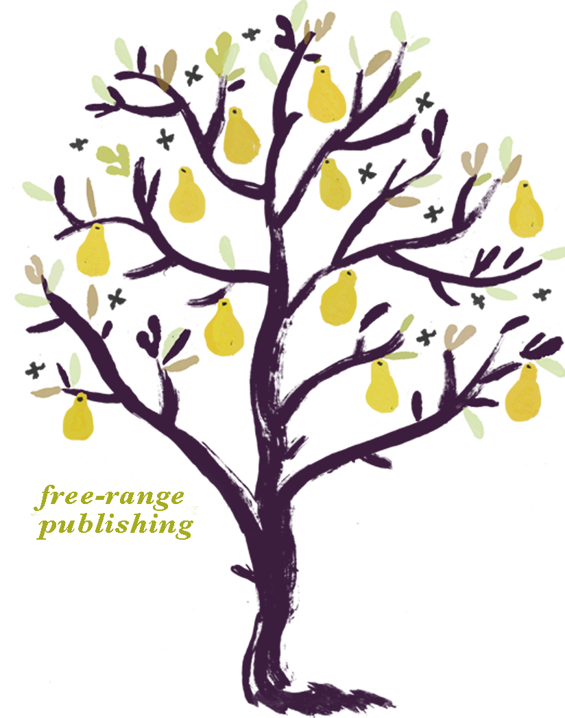 Stylized Pear Tree Illustration PNG Image