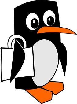 Stylized Penguin Graphic PNG Image