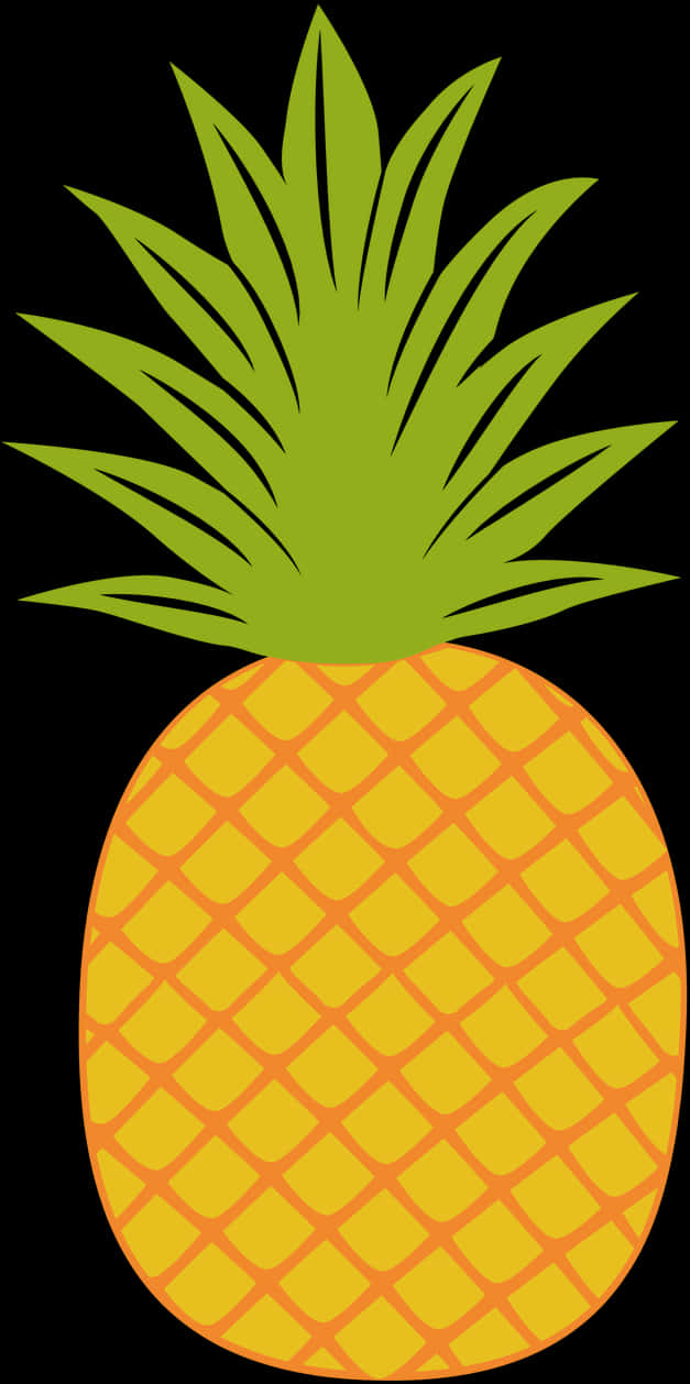 Stylized Pineapple Graphic PNG Image