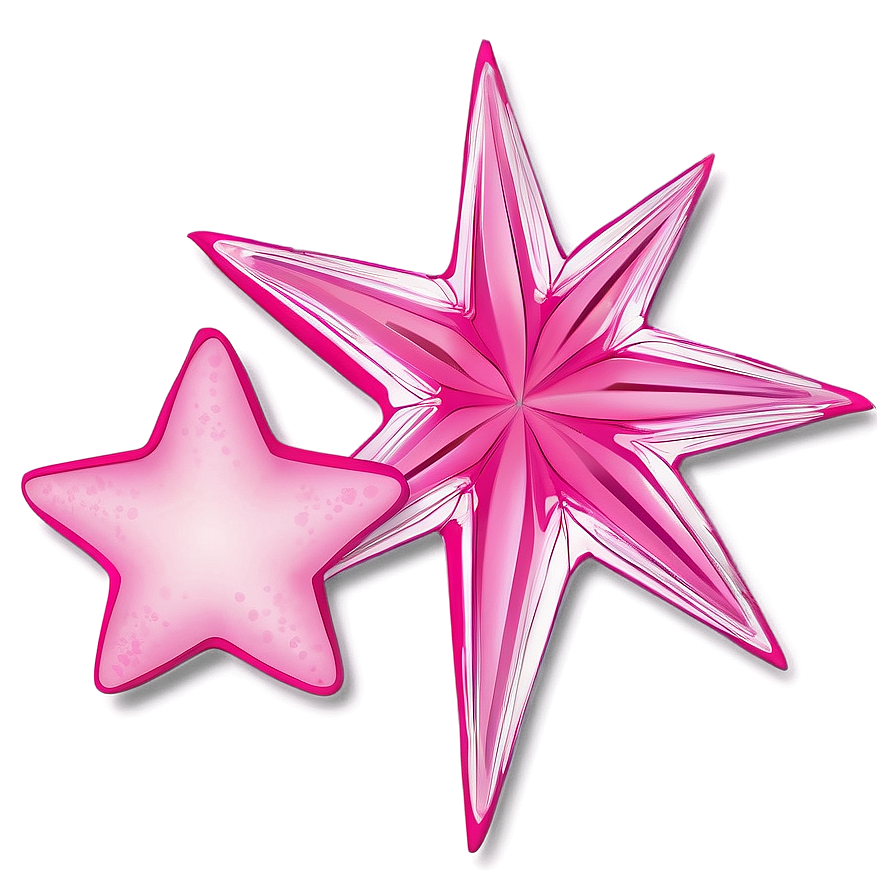 Stylized Pink Stars Png 06122024 PNG Image