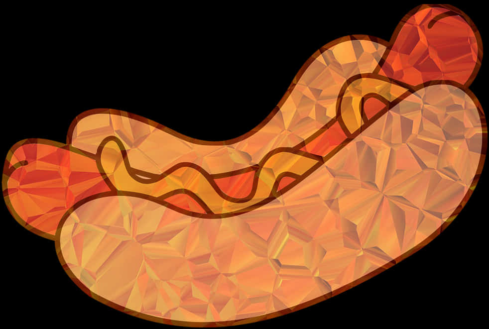 Stylized Polygonal Hot Dog PNG Image