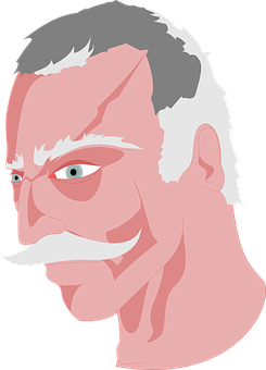 Stylized Portraitof Manwith Mustache PNG Image