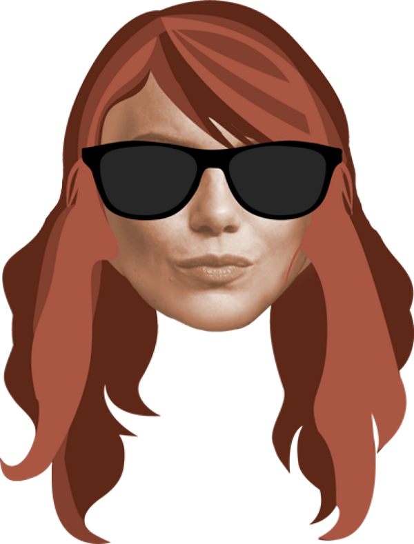 Stylized Portraitof Womanwith Sunglasses PNG Image