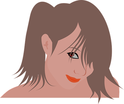 Stylized Portraitofa Girl PNG Image