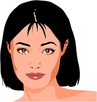 Stylized Portraitofa Woman PNG Image