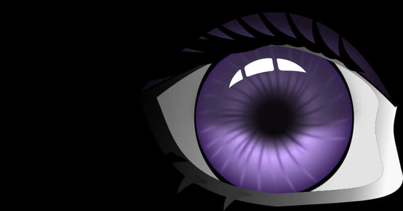 Stylized Purple Eye Illustration PNG Image