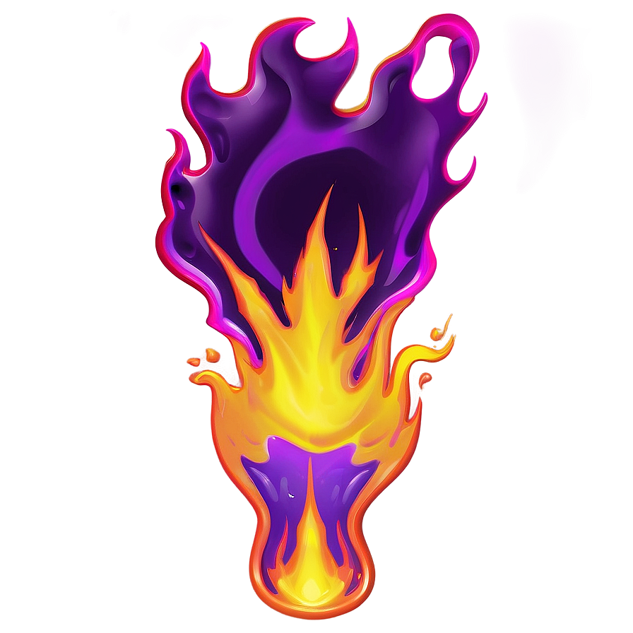 Stylized Purple Fire Png 06252024 PNG Image