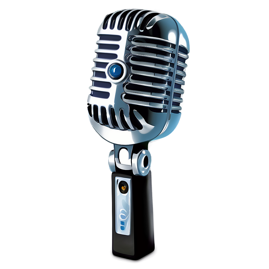 Stylized Radio Microphone Png Gri PNG Image