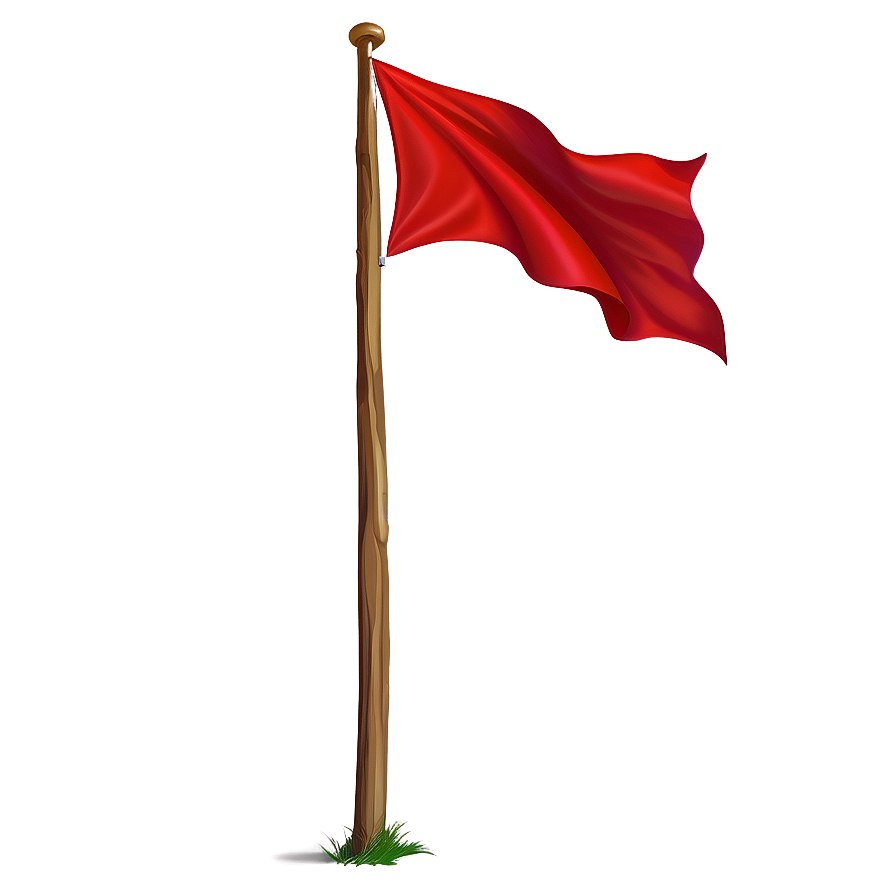 Stylized Red Flag Art Png 05252024 PNG Image