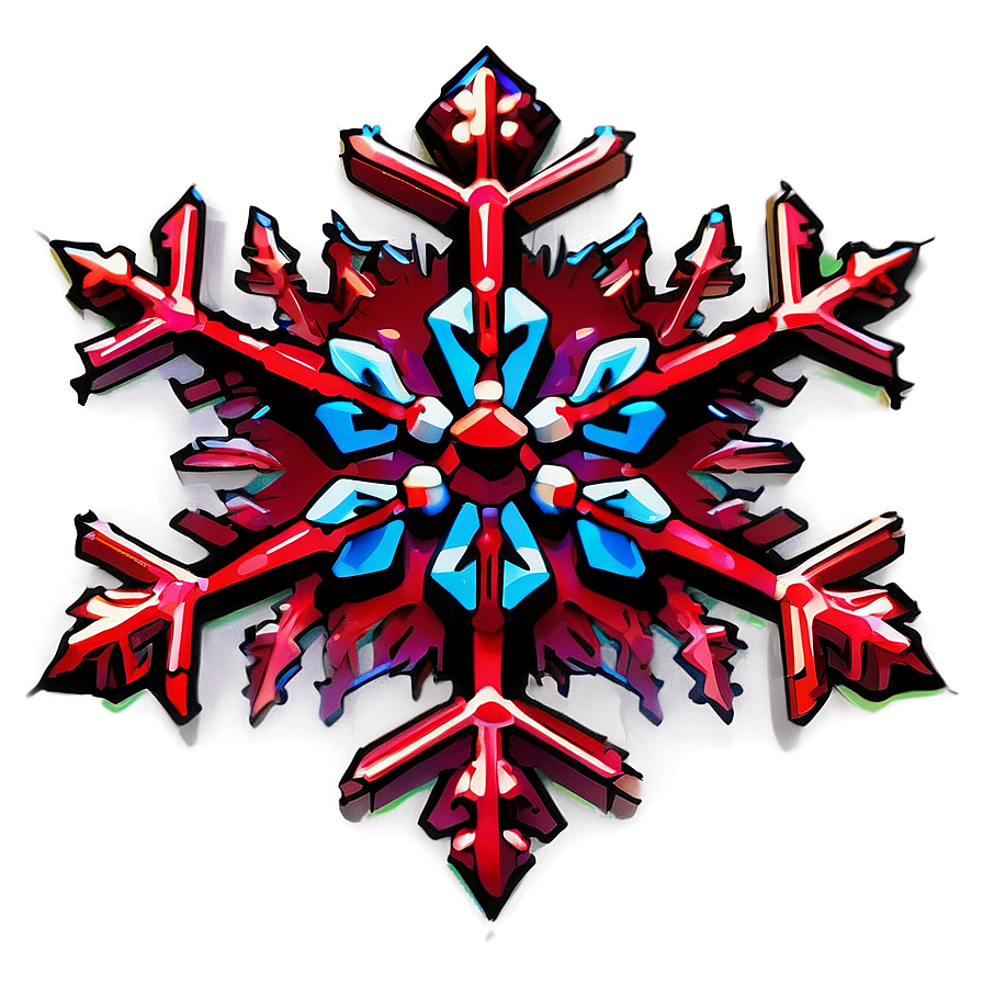 Stylized Red Snowflake Png Pxs47 PNG Image