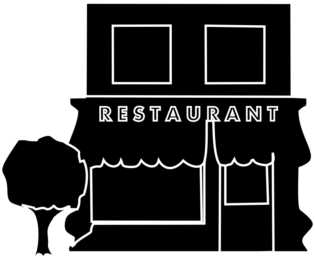 Stylized Restaurant Facade Vector PNG Image