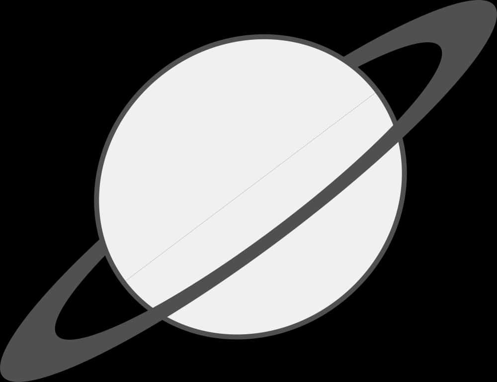 Stylized Ringed Planet Graphic PNG Image