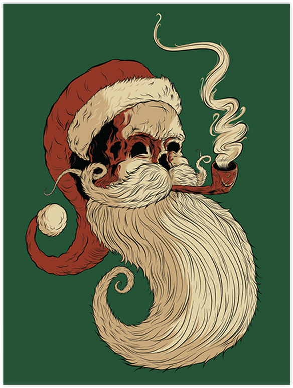 Stylized Santa Claus Portrait PNG Image