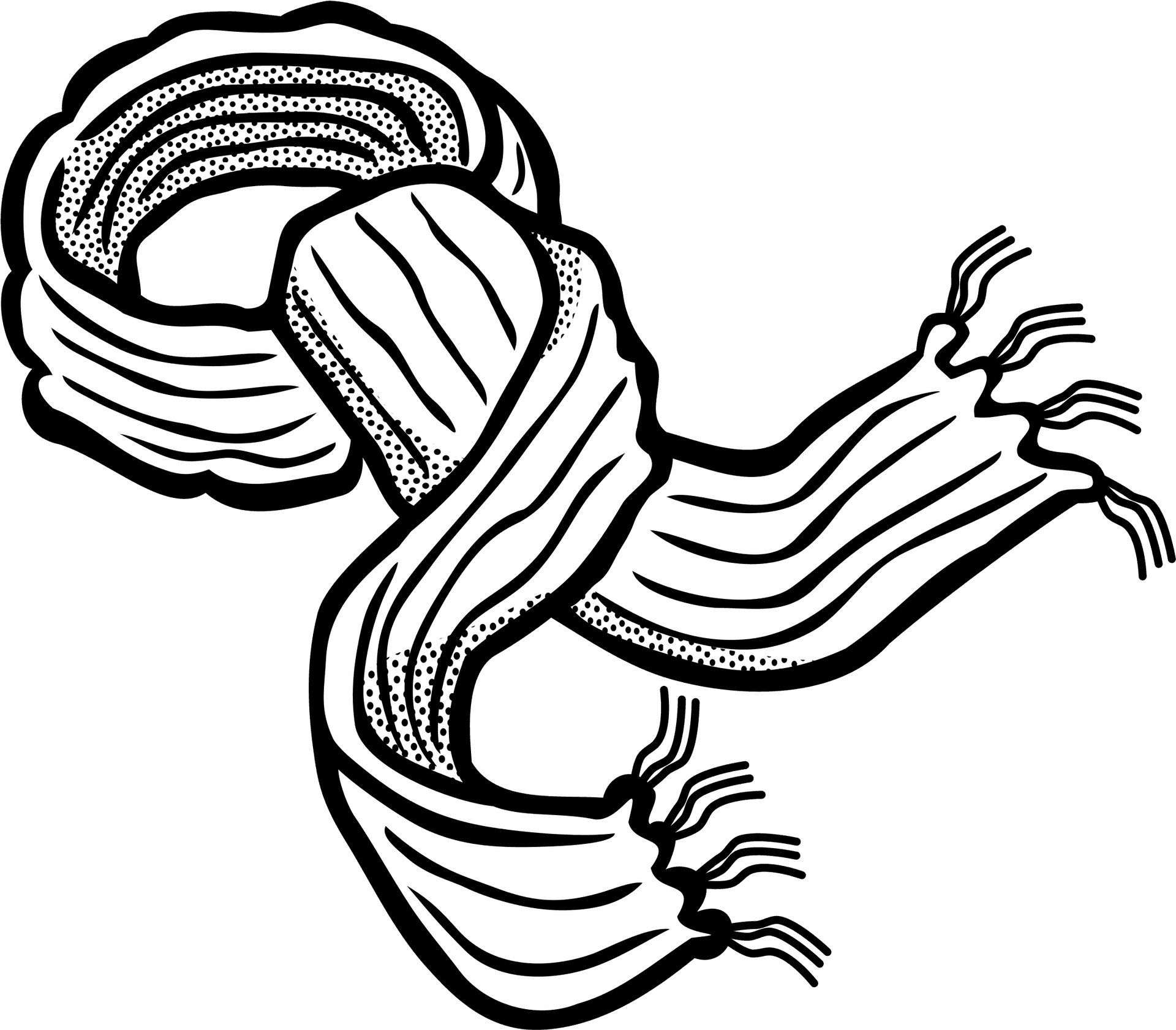 Stylized Scarf Illustration PNG Image