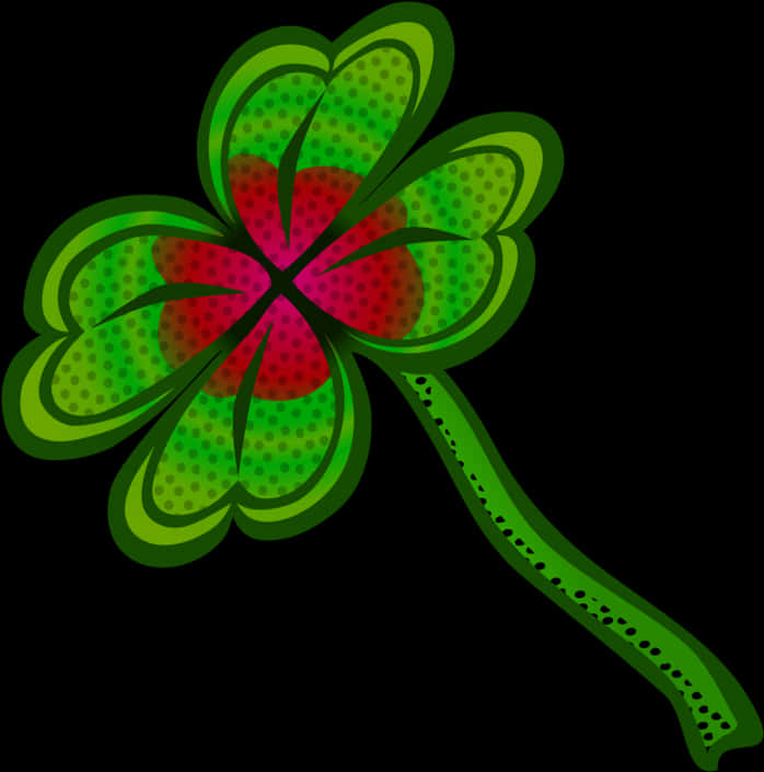 Stylized Shamrock Illustration PNG Image