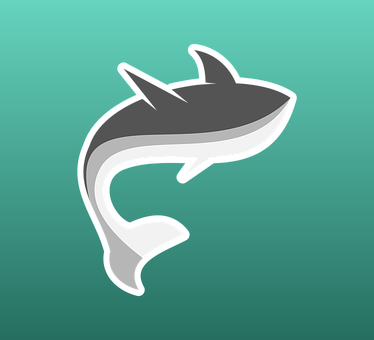 Stylized Shark Icon PNG Image