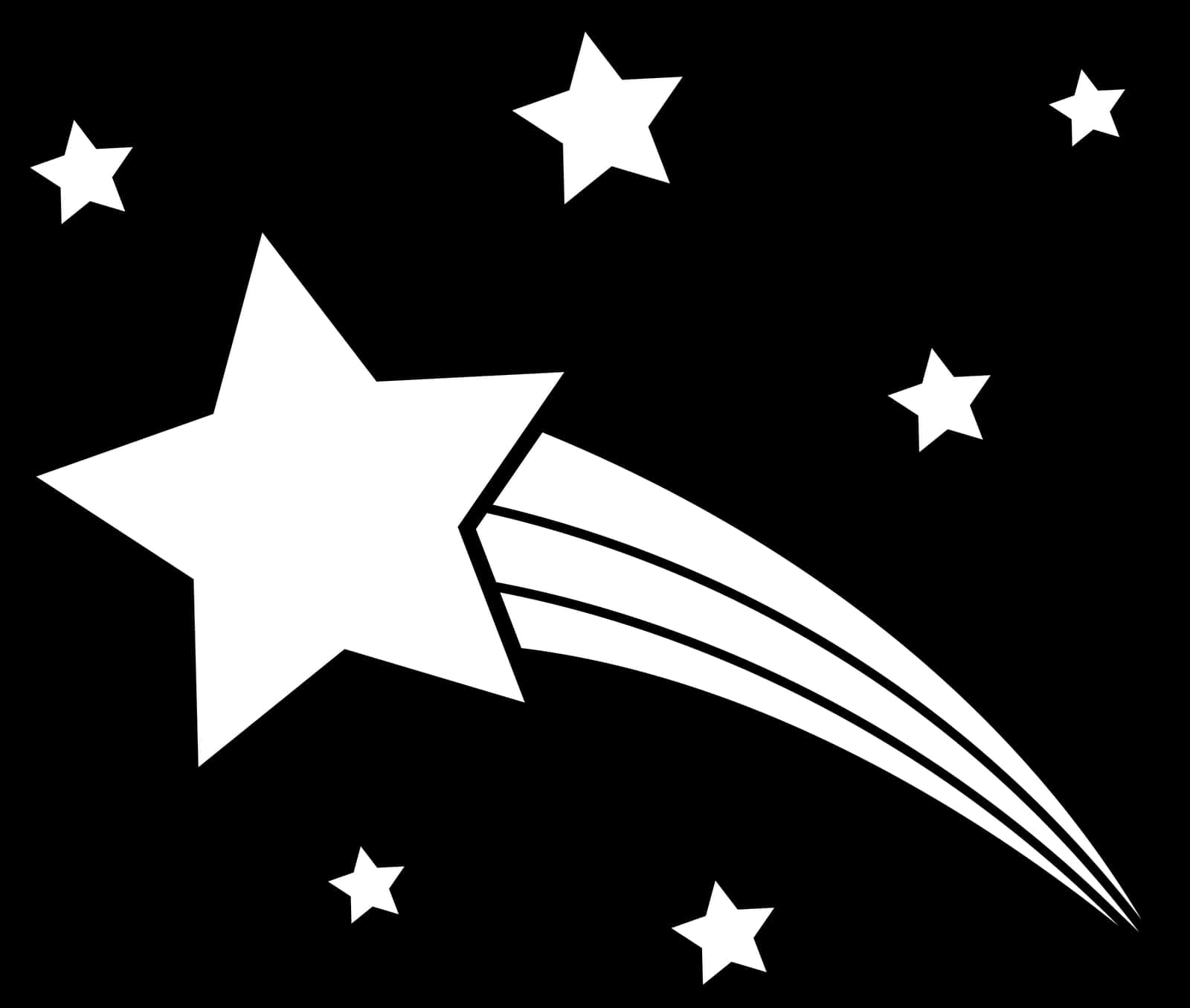 Stylized Shooting Star Graphic PNG Image