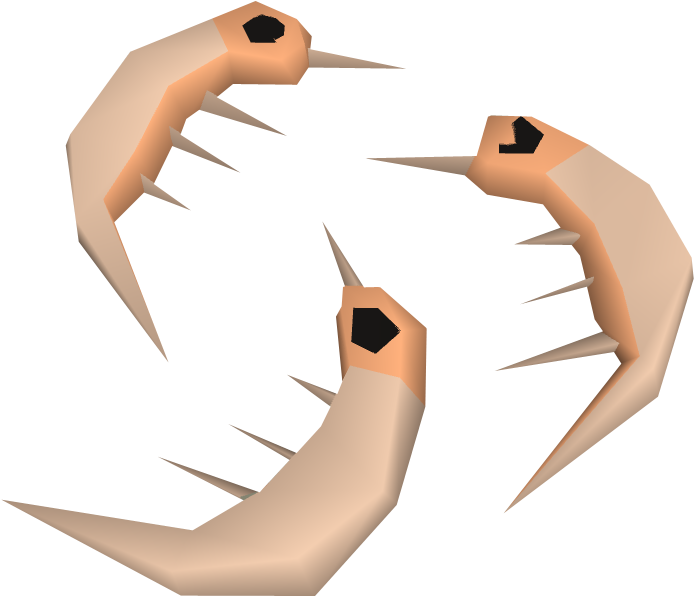 Stylized Shrimp Claws3 D Model PNG Image