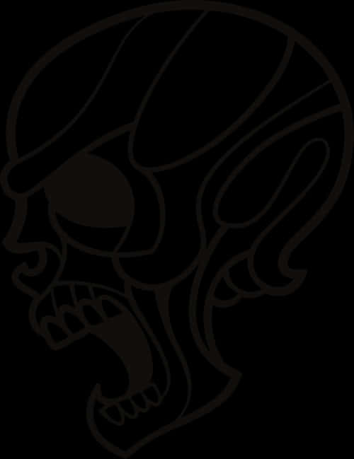 Stylized Skull Graphic PNG Image