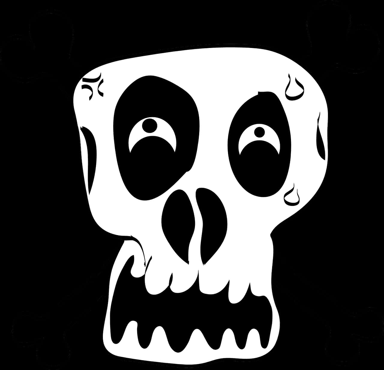 Stylized Skull Graphic PNG Image