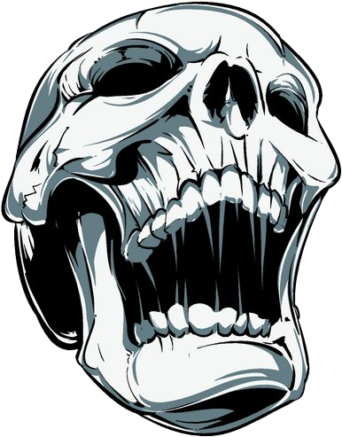 Stylized Skull Illustration PNG Image