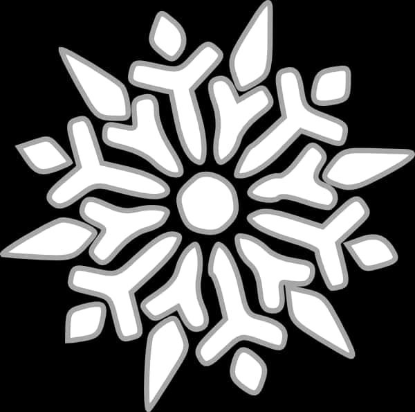 Stylized Snowflake Graphic PNG Image