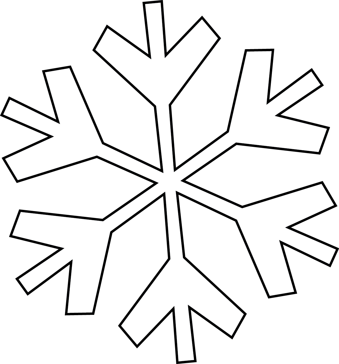 Stylized Snowflake Graphic PNG Image