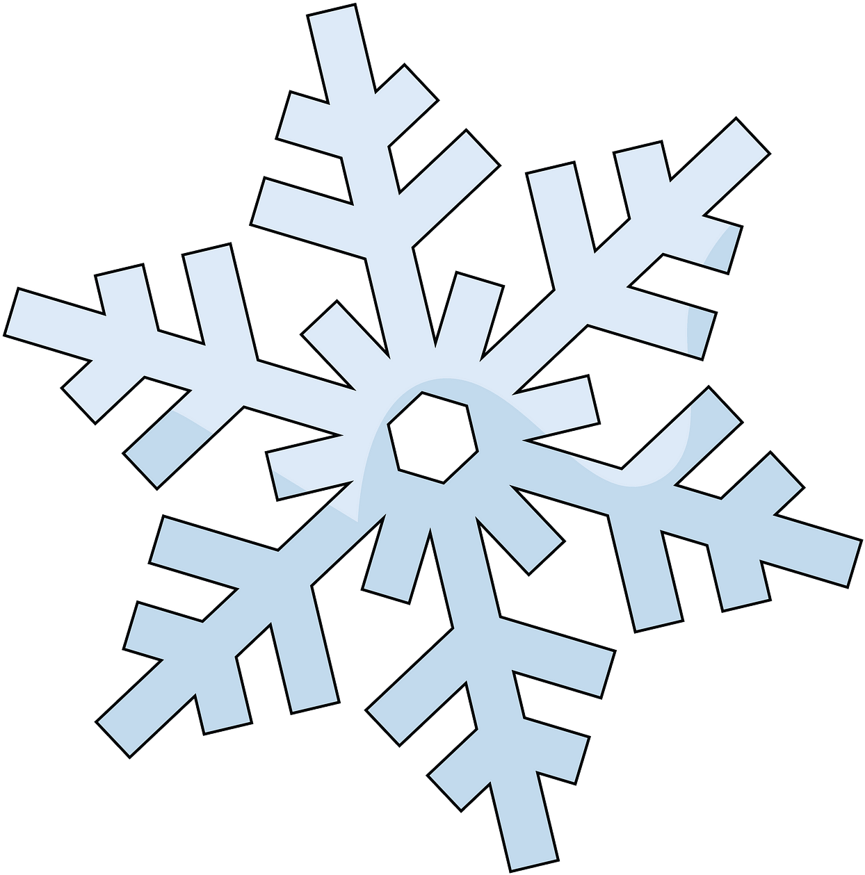 Stylized Snowflake Graphic PNG Image