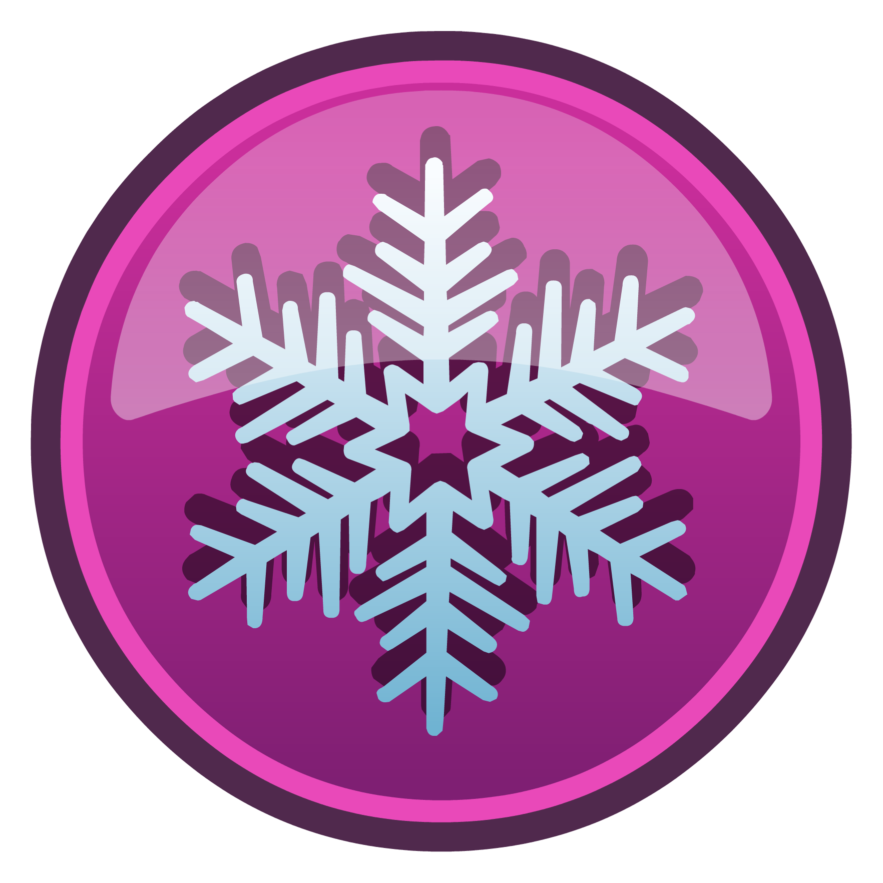 Stylized Snowflake Icon PNG Image