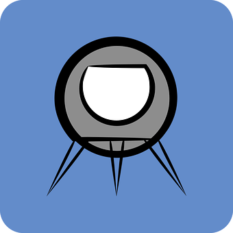 Stylized Spacecraft Icon PNG Image