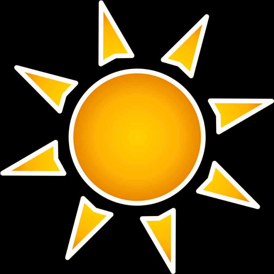 Stylized Sun Graphic Transparent Background PNG Image