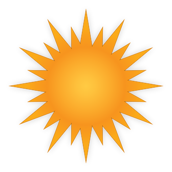 Stylized Sun Graphic PNG Image