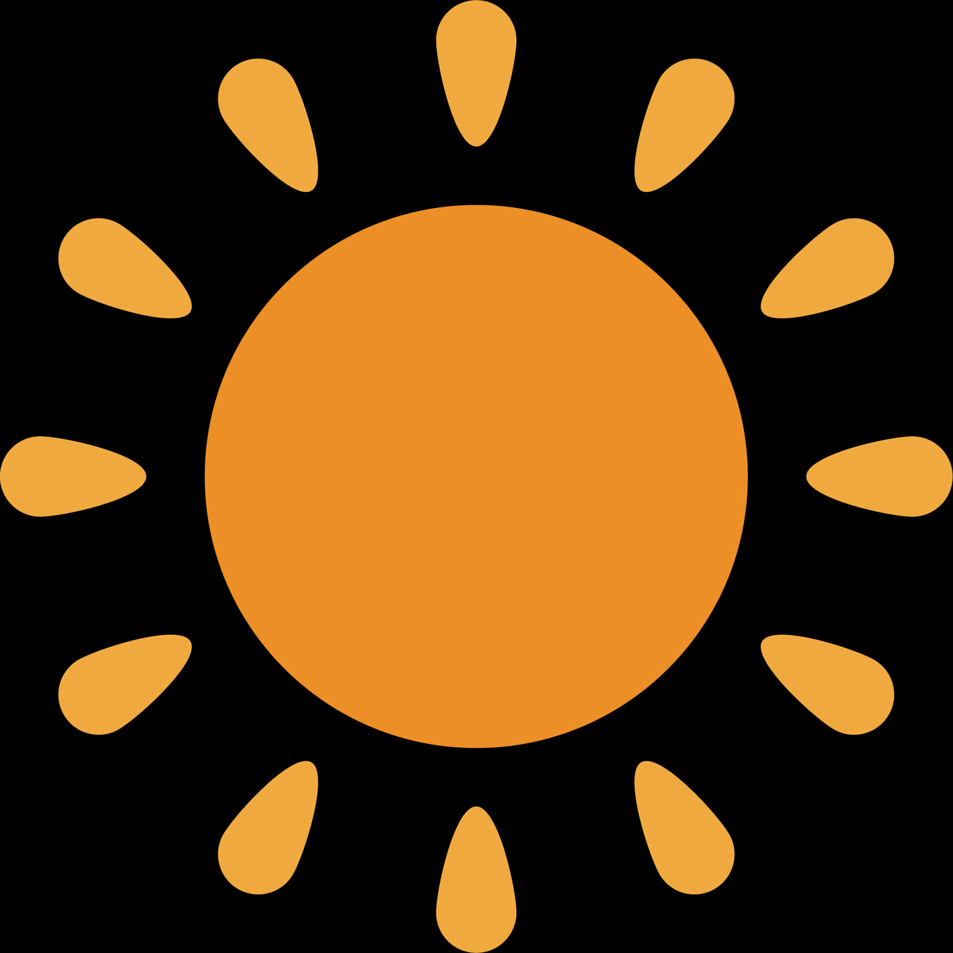 Stylized Sun Icon PNG Image