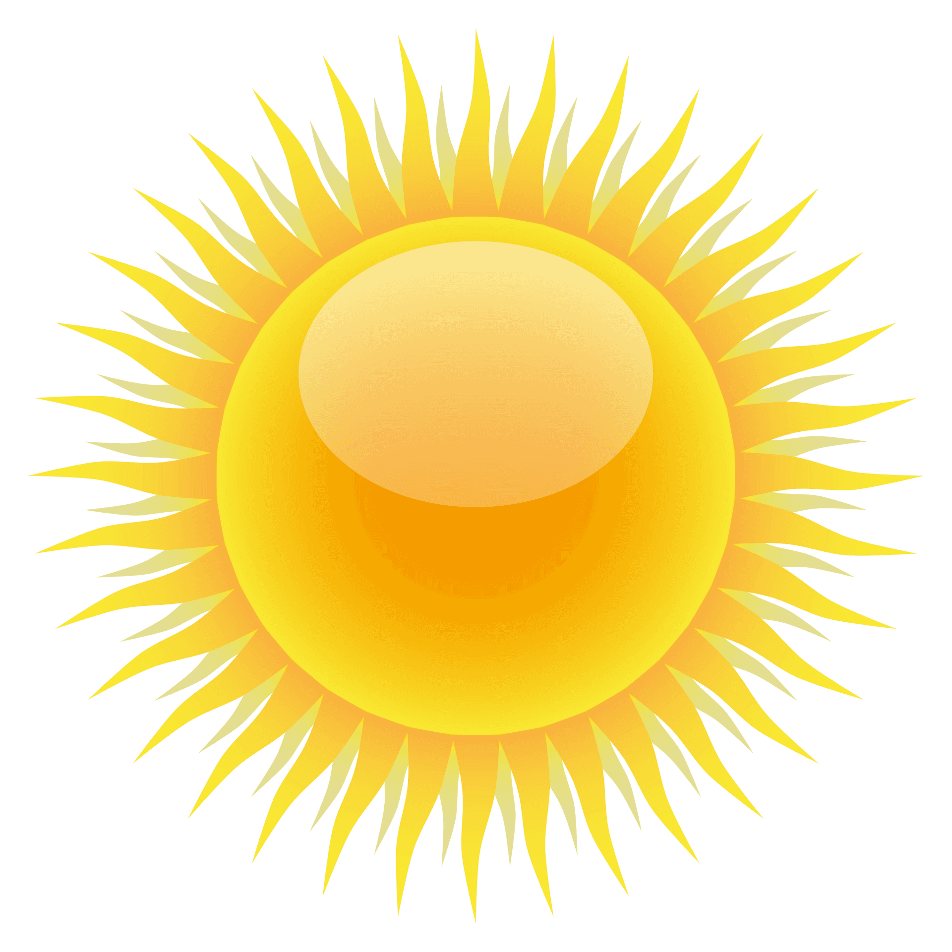 Stylized Sun Illustration PNG Image