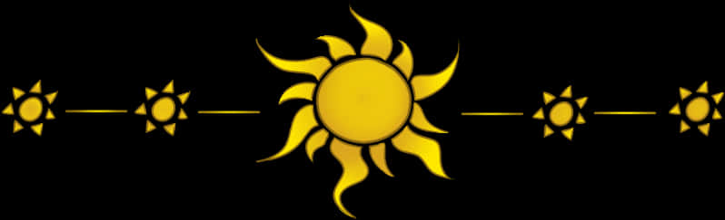 Stylized Sun Sequence PNG Image