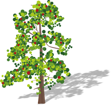 Stylized Tree Graphic PNG Image