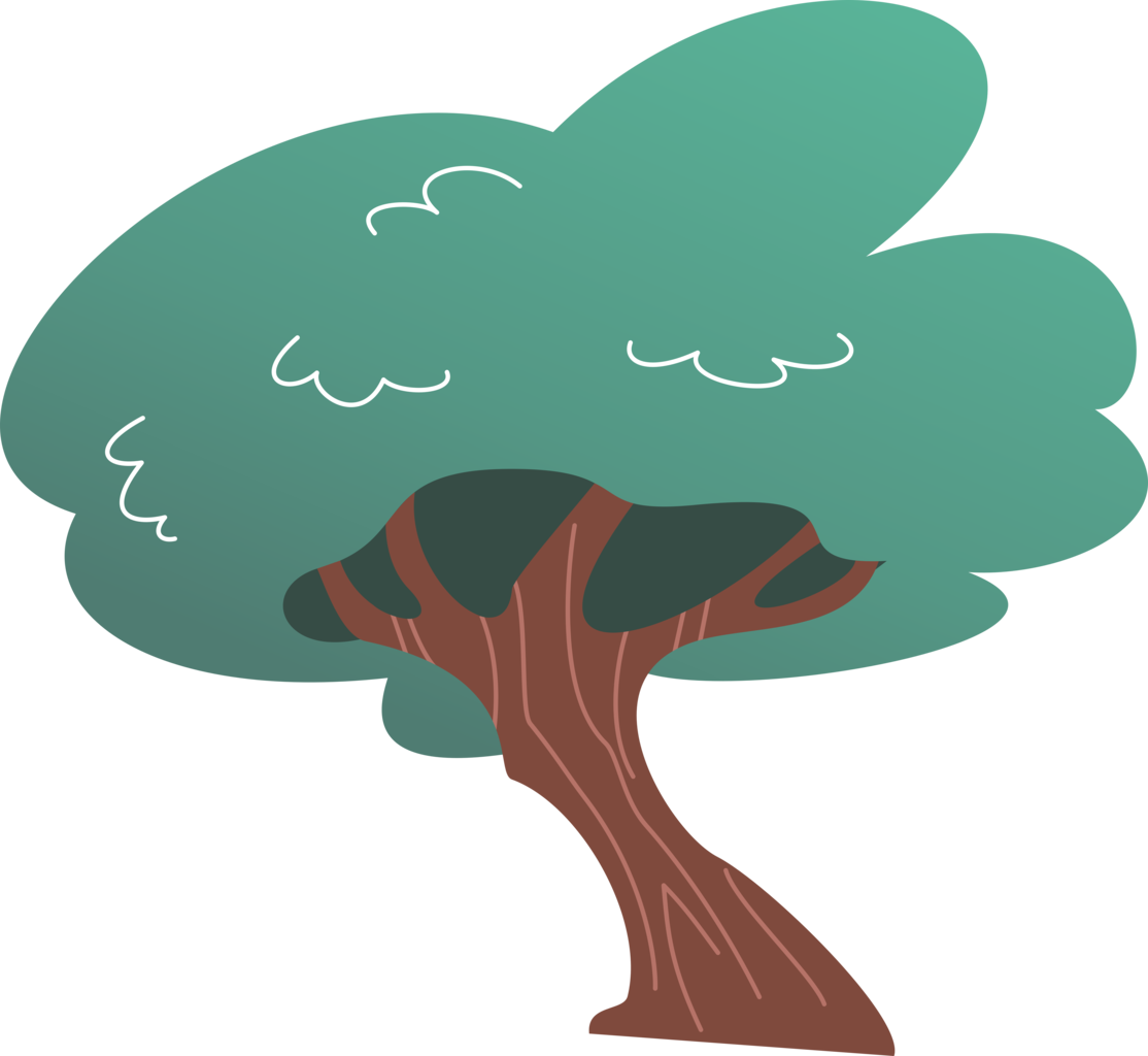 Stylized Tree Vector Art PNG Image