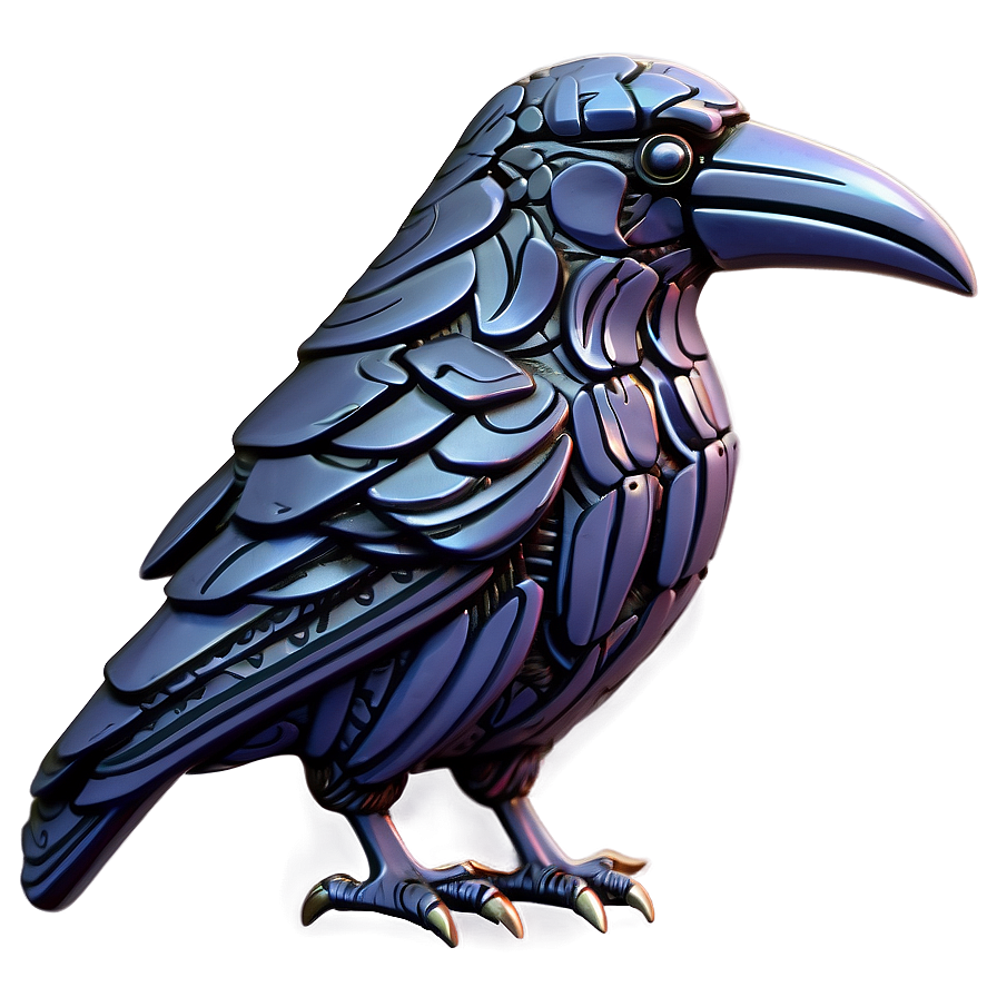 Stylized Tribal Raven Png Ikb67 PNG Image