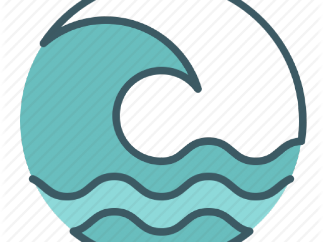 Stylized Tsunami Wave Icon PNG Image