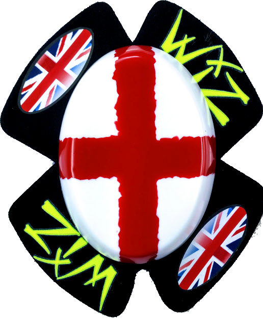 Stylized U K Flag Button Design PNG Image