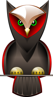 Stylized Vector Owl Illustration PNG Image