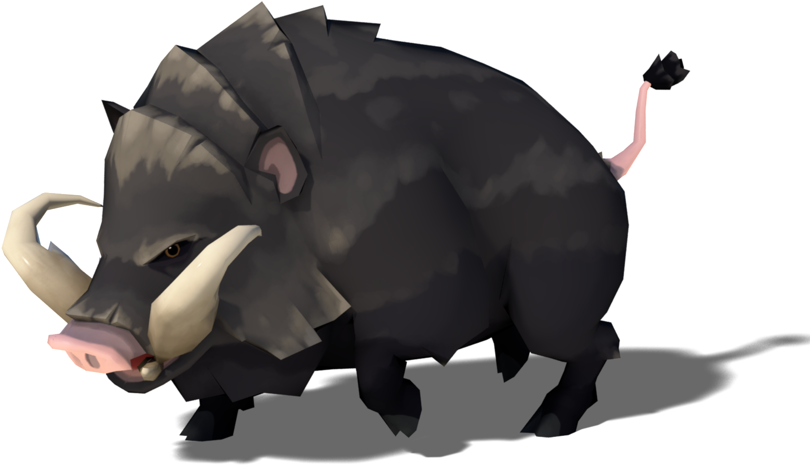 Stylized Wild Boar Illustration PNG Image